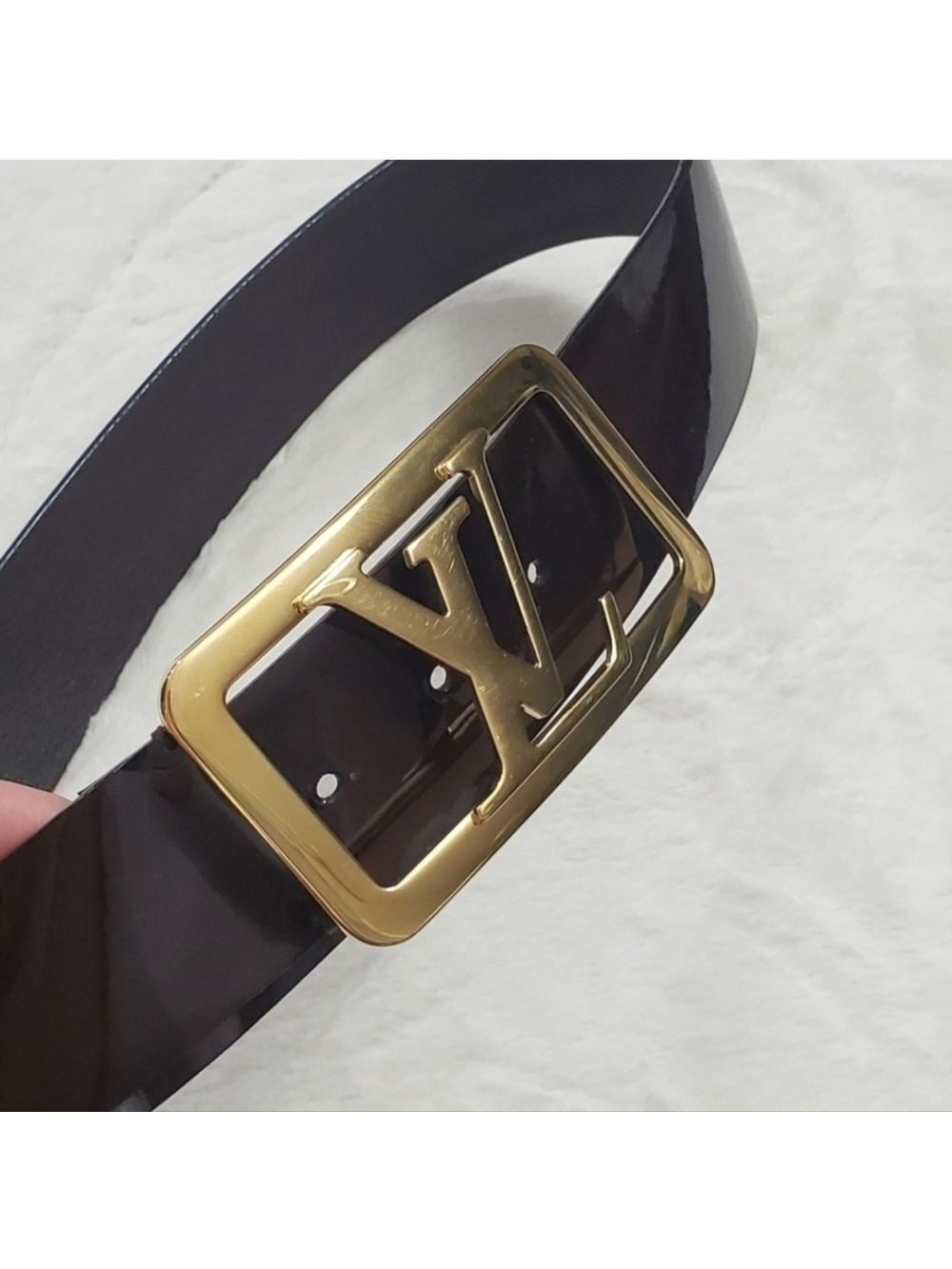 Authentic Louis Vuitton 40mm Patent Leather Belt 85/34
